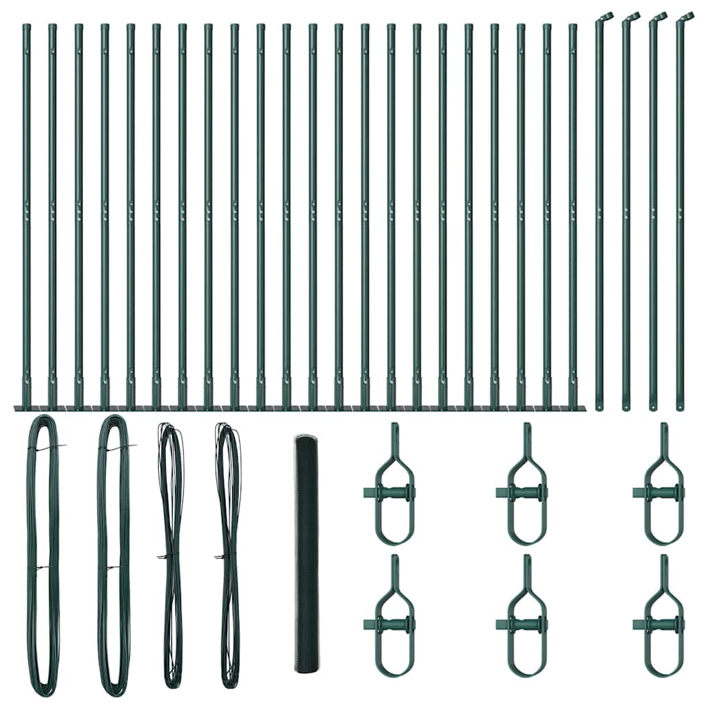 Welded Wire Fence with Concrete Base 50 x 1.5 m (W x H)