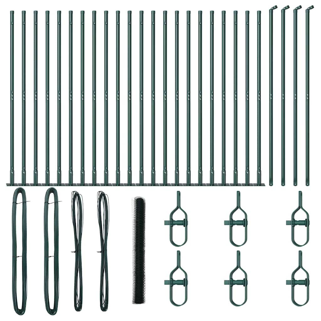 Welded Wire Fence with Concrete Base 50 x 1.5 m (W x H)