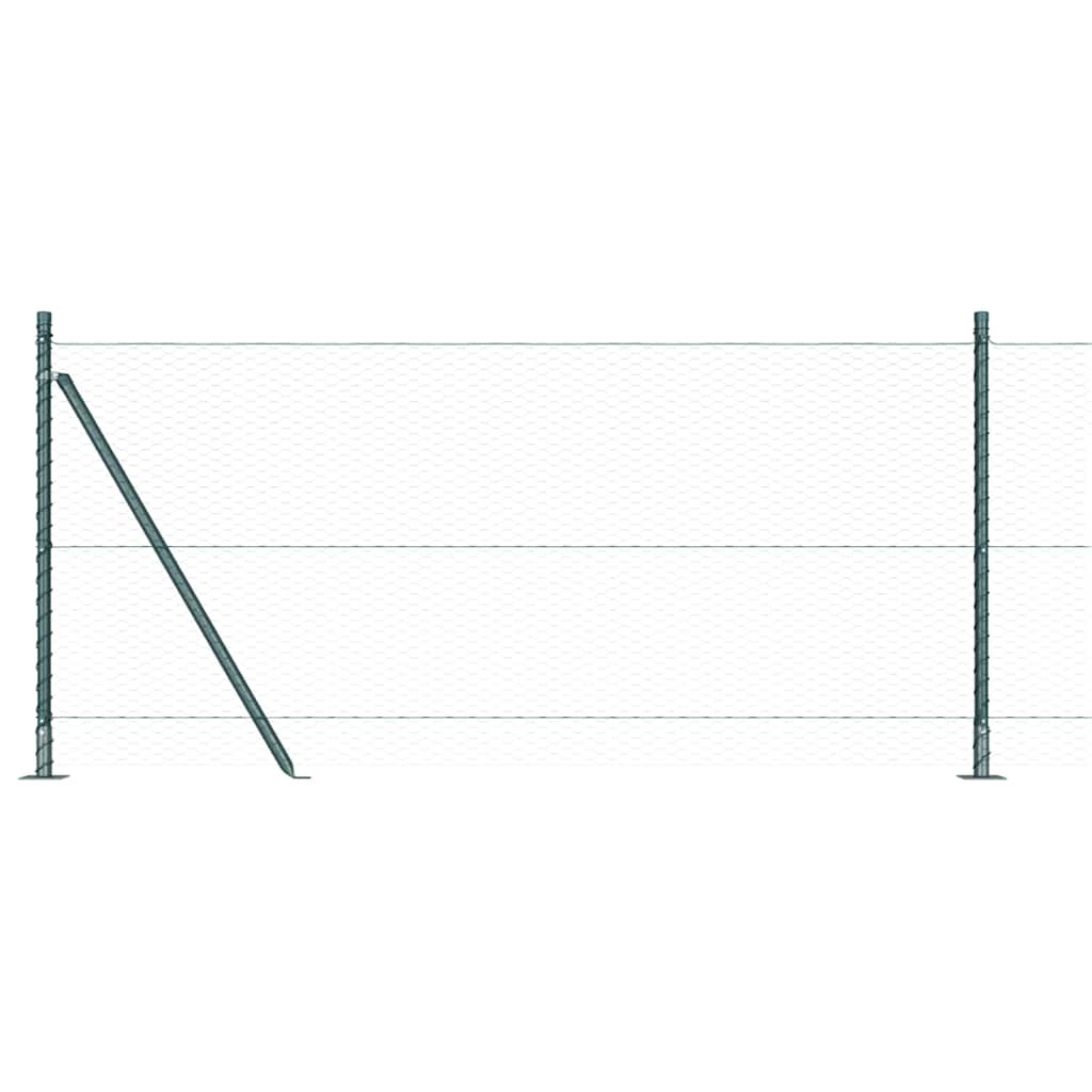 Welded Wire Fence with Concrete Base 100 x 0.8 m (W x H)