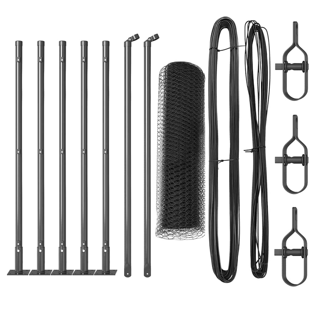 Welded Wire Fence with Concrete Base 10 x 0.6 m (W x H)