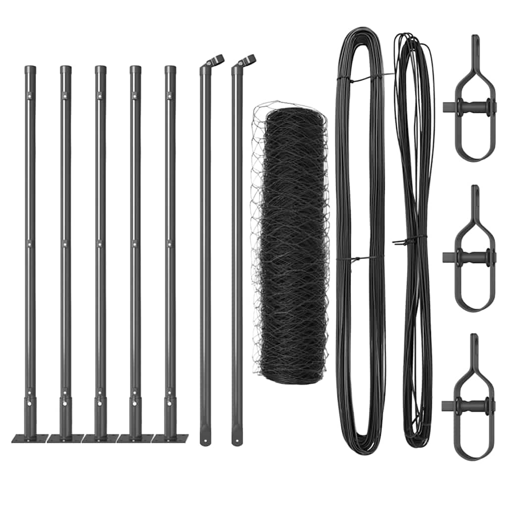 Welded Wire Fence with Concrete Base 10 x 0.6 m (W x H)