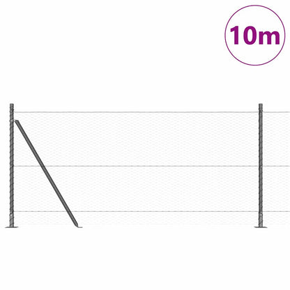 Welded Wire Fence with Concrete Base 10 x 1 m (W x H)