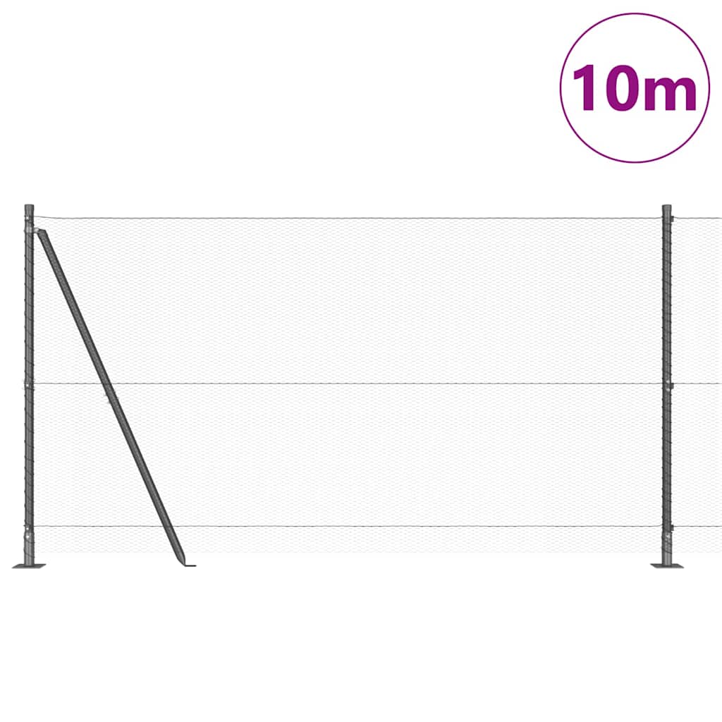 Welded Wire Fence with Concrete Base 10 x 1.2 m (W x H)