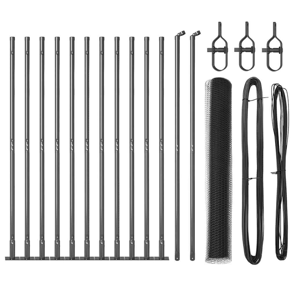Welded Wire Fence with Concrete Base 25 x 0.8 m (W x H)