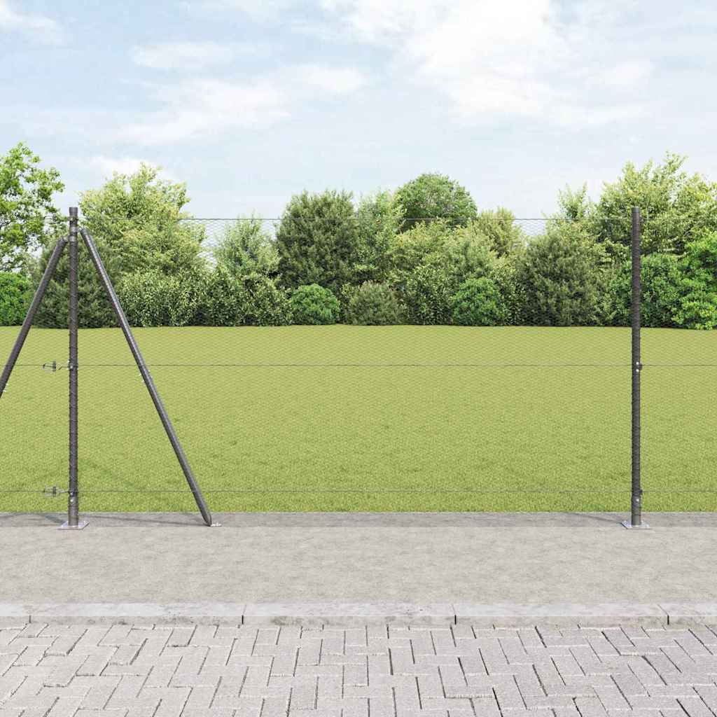 Welded Wire Fence with Concrete Base 25 x 1.2 m (W x H)