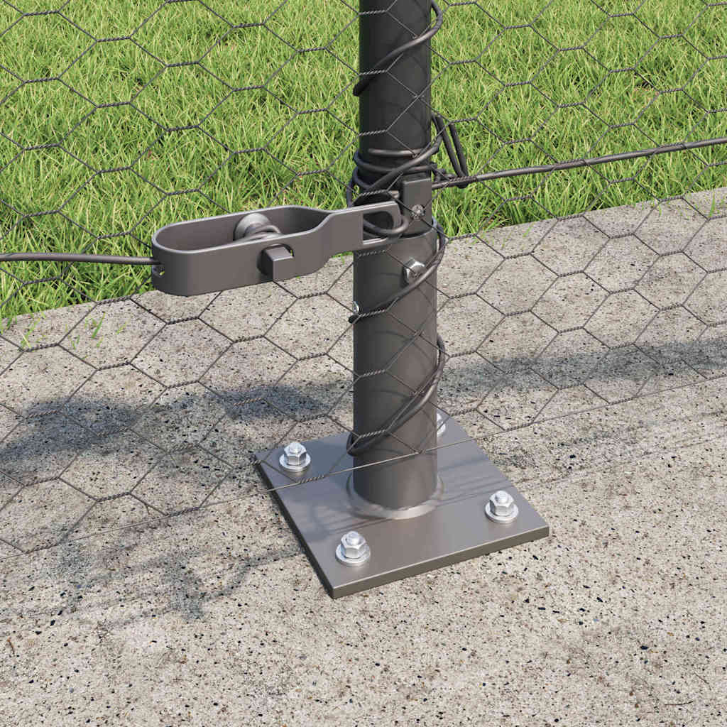 Welded Wire Fence with Concrete Base 50 x 0.6 m (W x H)