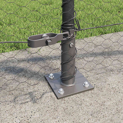 Welded Wire Fence with Concrete Base 50 x 0.8 m (W x H)