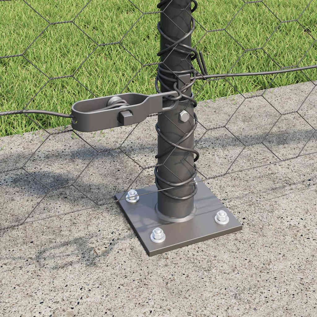 Welded Wire Fence with Concrete Base 50 x 0.8 m (W x H)