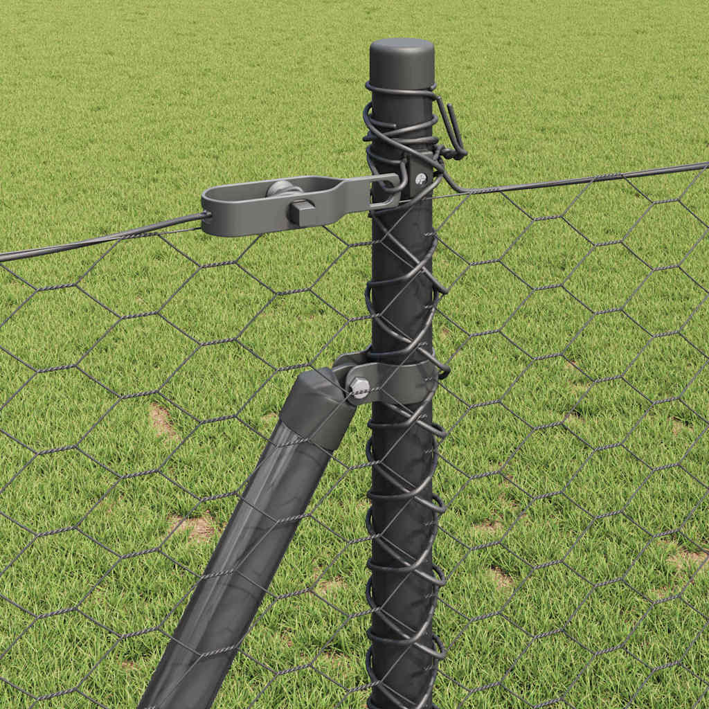 Welded Wire Fence with Concrete Base 50 x 1 m (W x H)