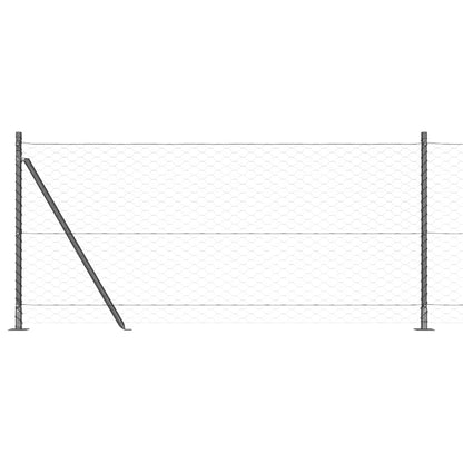 Welded Wire Fence with Concrete Base 50 x 1 m (W x H)