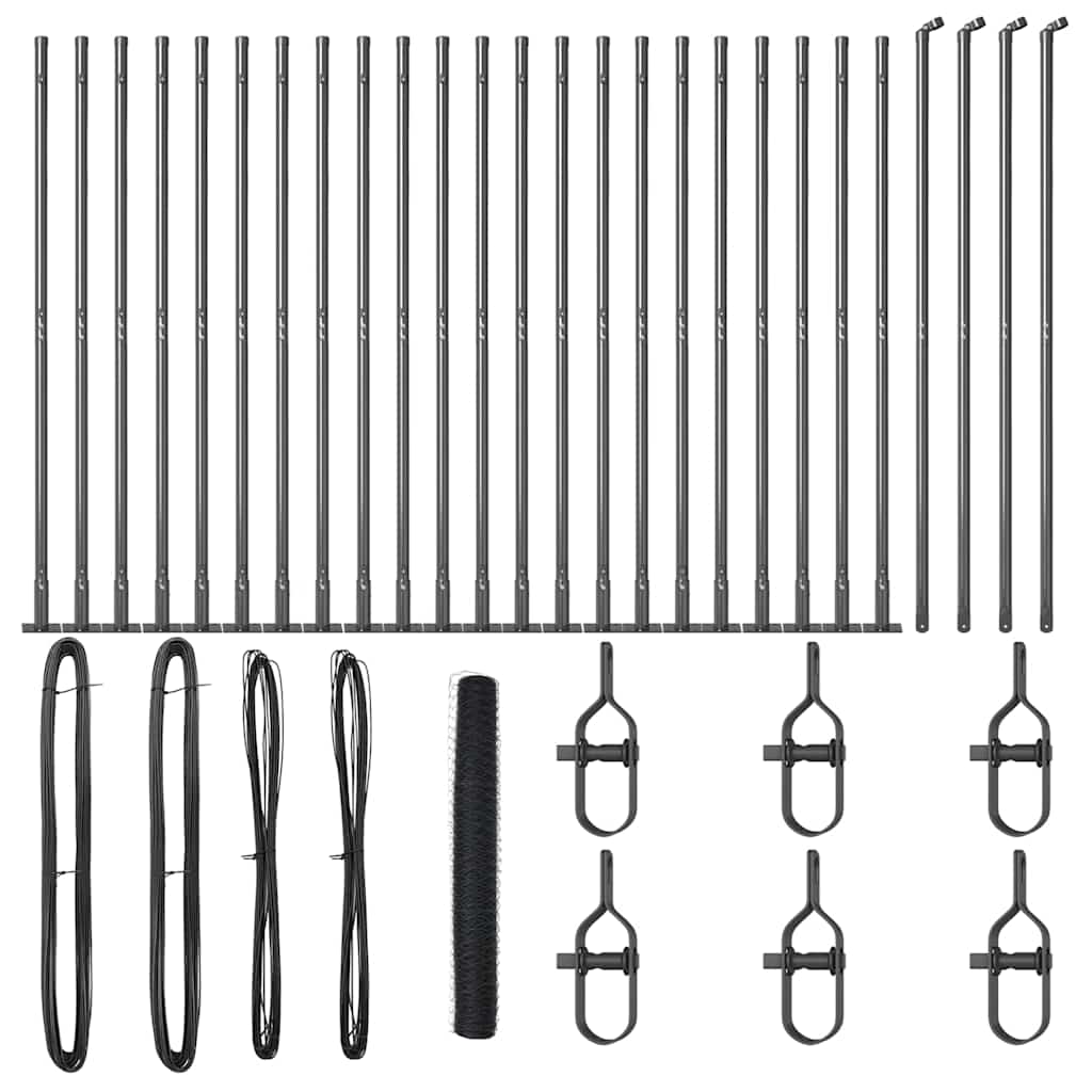 Welded Wire Fence with Concrete Base 50 x 1.2 m (W x H)