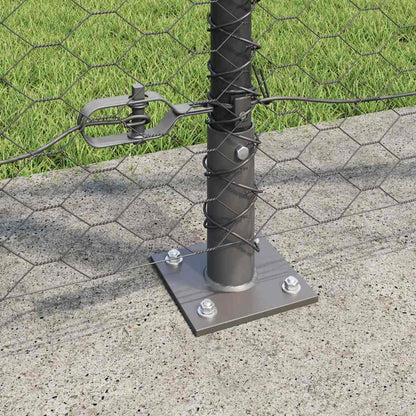 Welded Wire Fence with Concrete Base 50 x 1.5 m (W x H)