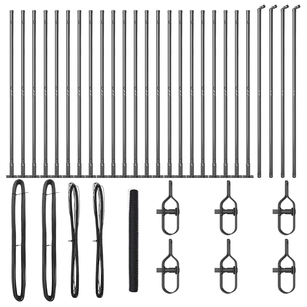 Welded Wire Fence with Concrete Base 50 x 1.6 m (W x H)