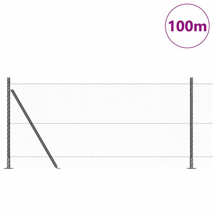 Welded Wire Fence with Concrete Base 100 x 1 m (W x H)