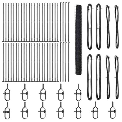 Fence Post Grey 100 x 1.4 m (36 mm mesh) Steel and PVC