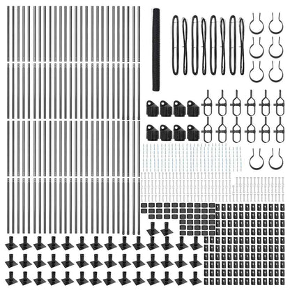 Fence Post Grey 100 x 1.4 m (36 mm mesh) Steel and PVC