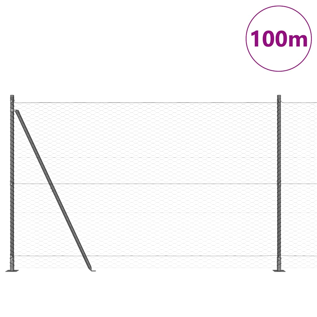 Welded Wire Fence with Concrete Base 100 x 1.6 m (W x H)