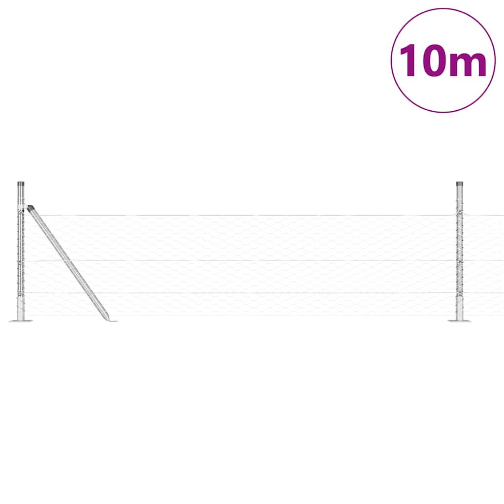 Welded Wire Fence with Concrete Base 10 x 0.5 m (W x H)