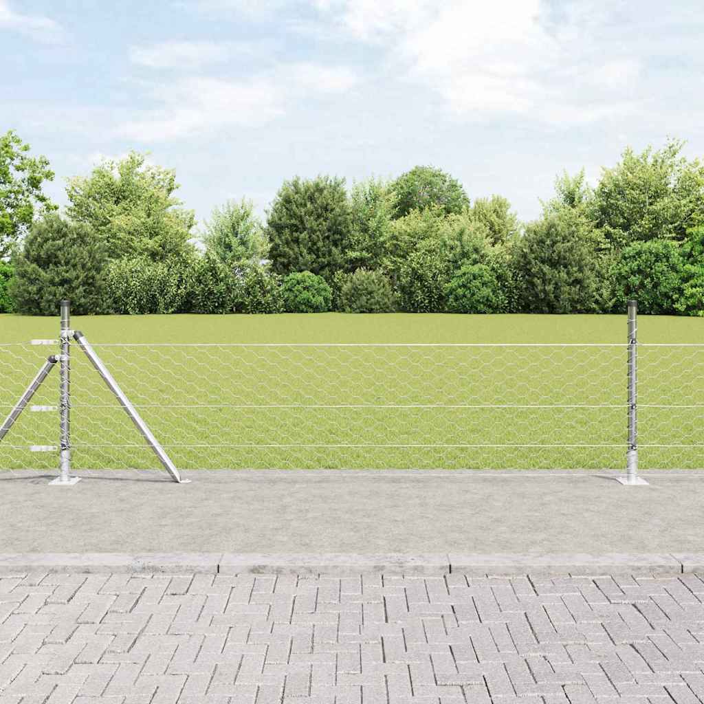 Welded Wire Fence with Concrete Base 10 x 0.5 m (W x H)