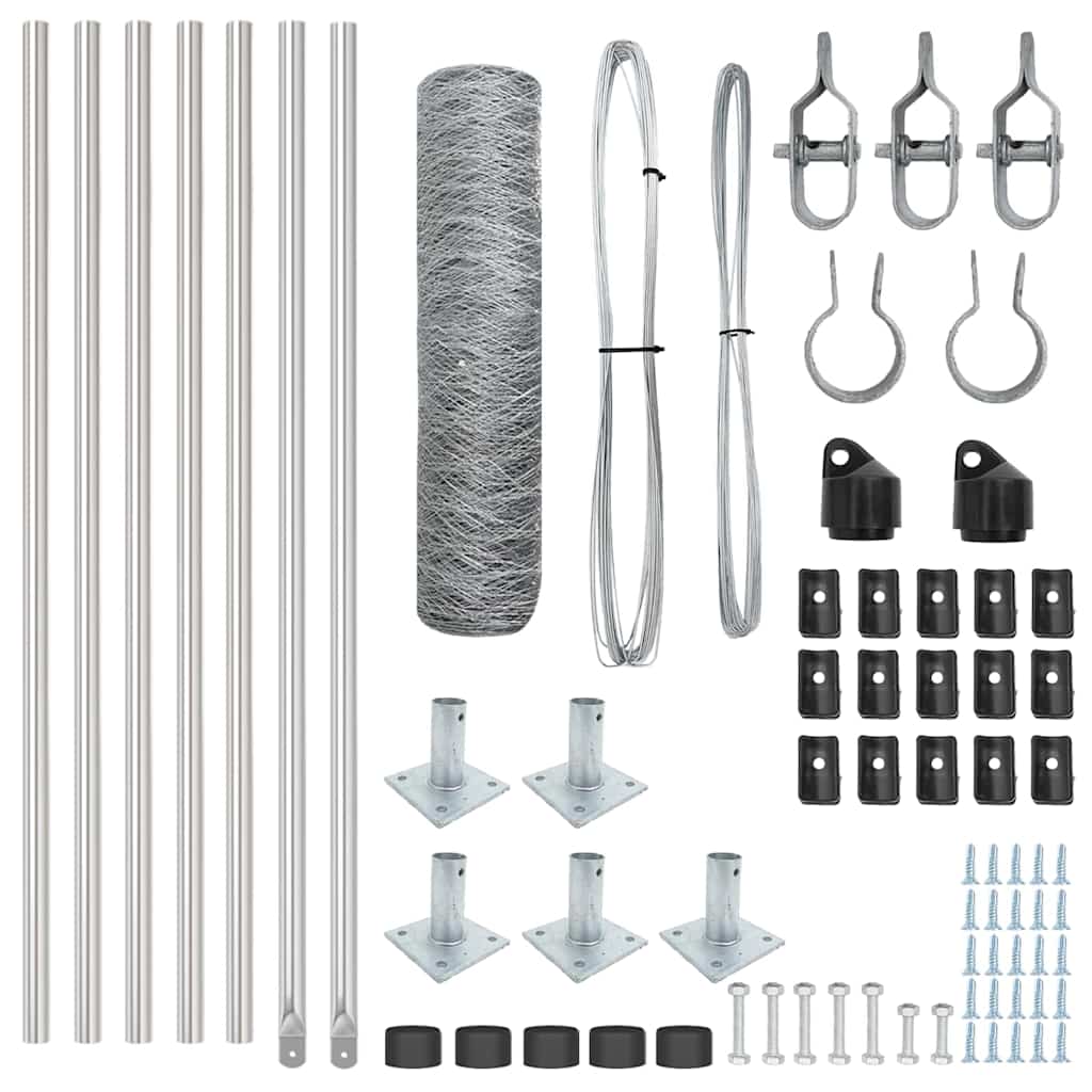 Welded Wire Fence with Concrete Base 10 x 0.5 m (W x H)
