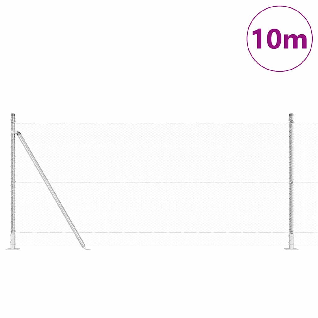 Welded Wire Fence with Concrete Base 10 x 1 m (W x H)