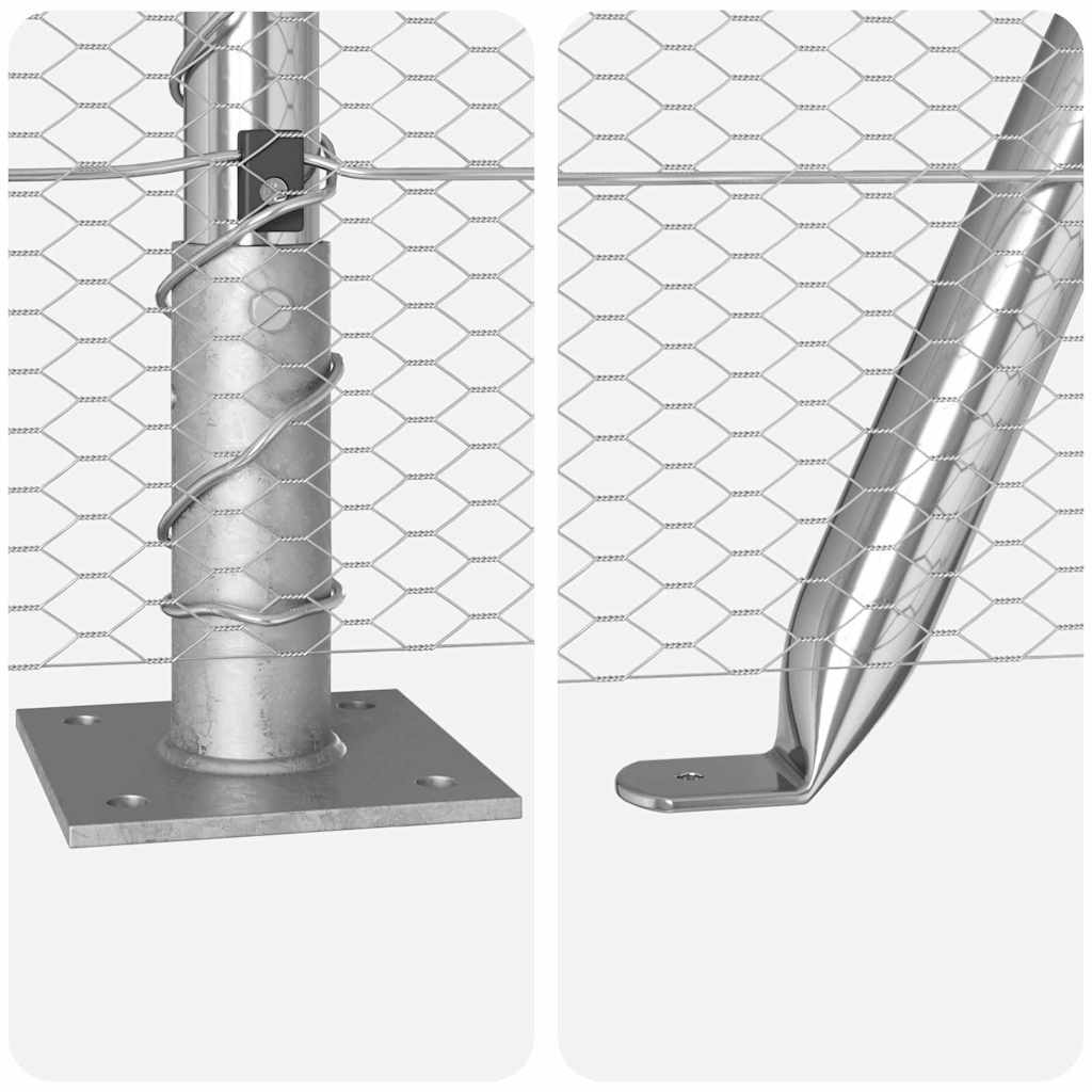 Welded Wire Fence with Concrete Base 10 x 1.5 m (W x H)