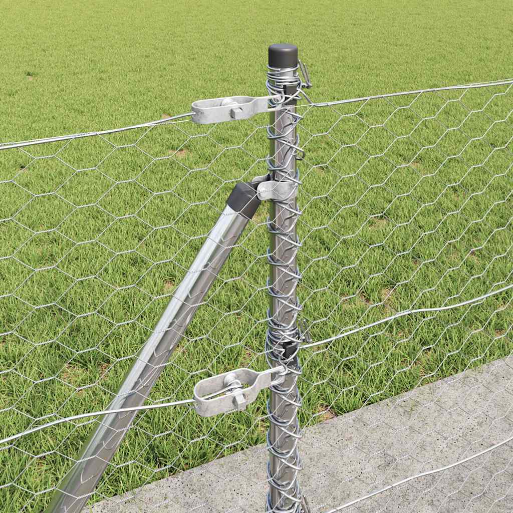 Fence Post Silver 25 x 0.5 m (36 mm mesh) Steel