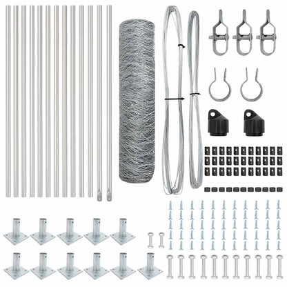 Fence Post Silver 25 x 0.5 m (36 mm mesh) Steel