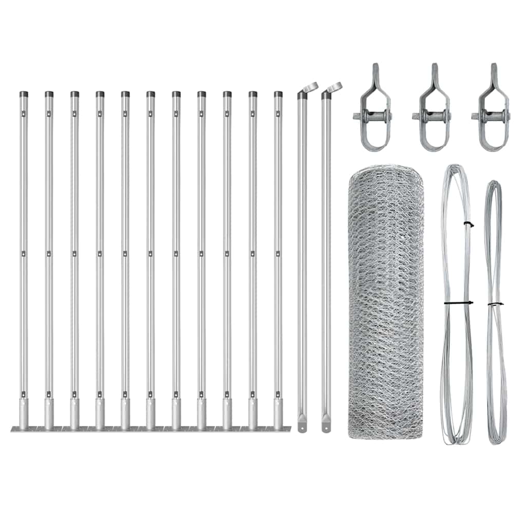 Welded Wire Fence with Concrete Base 25 x 0.6 m (W x H)
