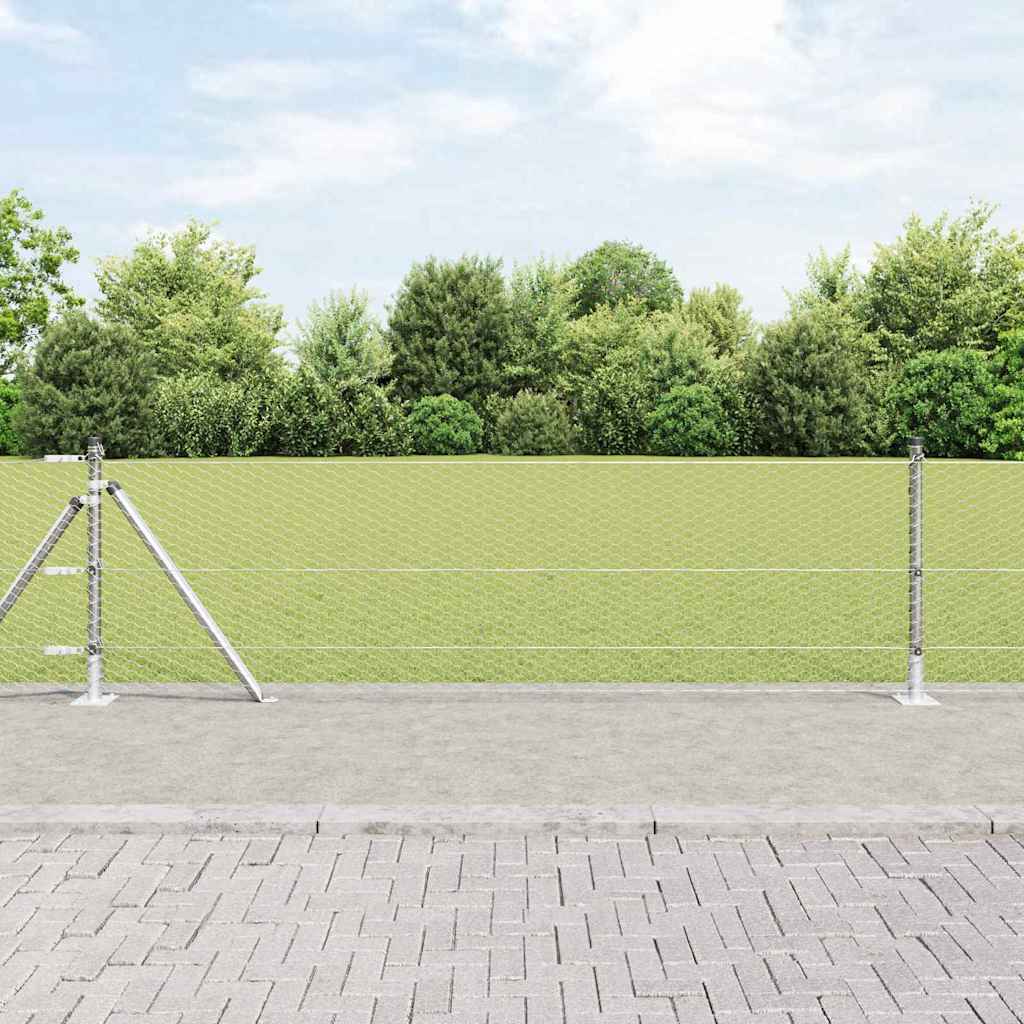 Welded Wire Fence with Concrete Base 25 x 0.6 m (W x H)