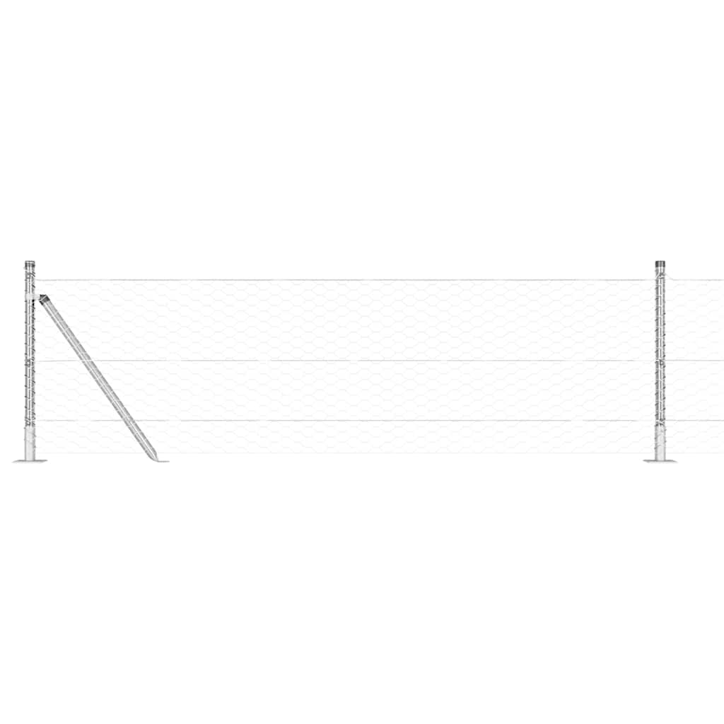 Welded Wire Fence with Concrete Base 25 x 0.6 m (W x H)