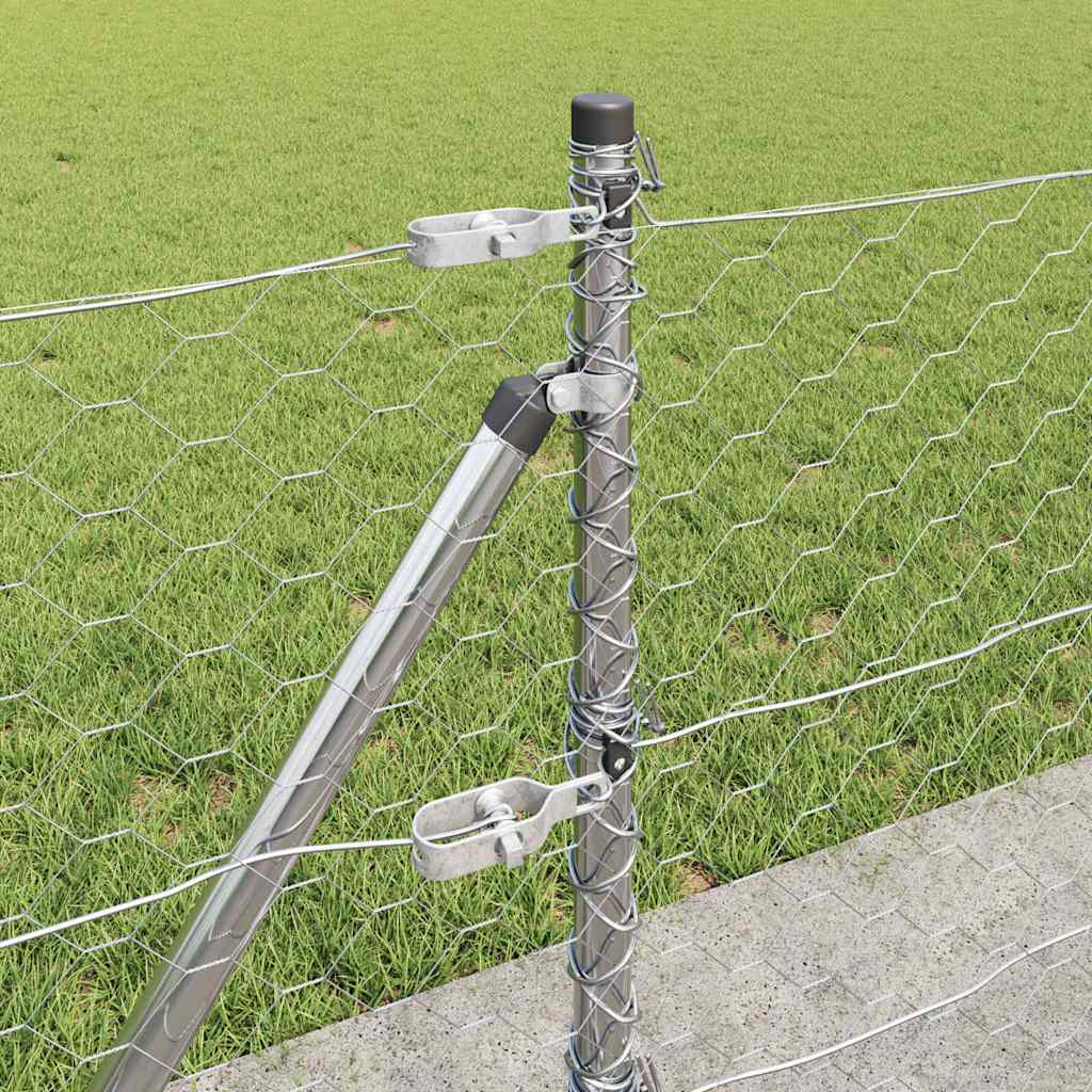 Fence Post Silver 25 x 0.6 m (50 mm mesh) Steel