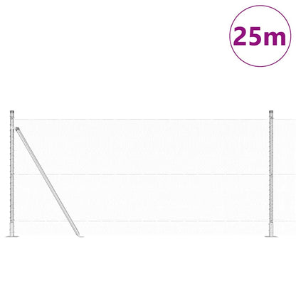 Welded Wire Fence with Concrete Base 25 x 0.8 m (W x H)