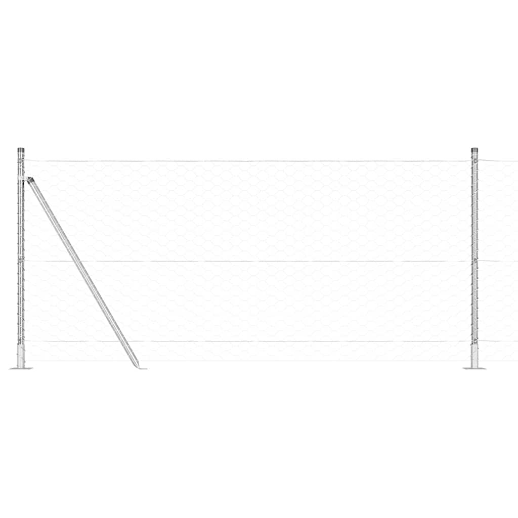 Welded Wire Fence with Concrete Base 25 x 0.8 m (W x H)
