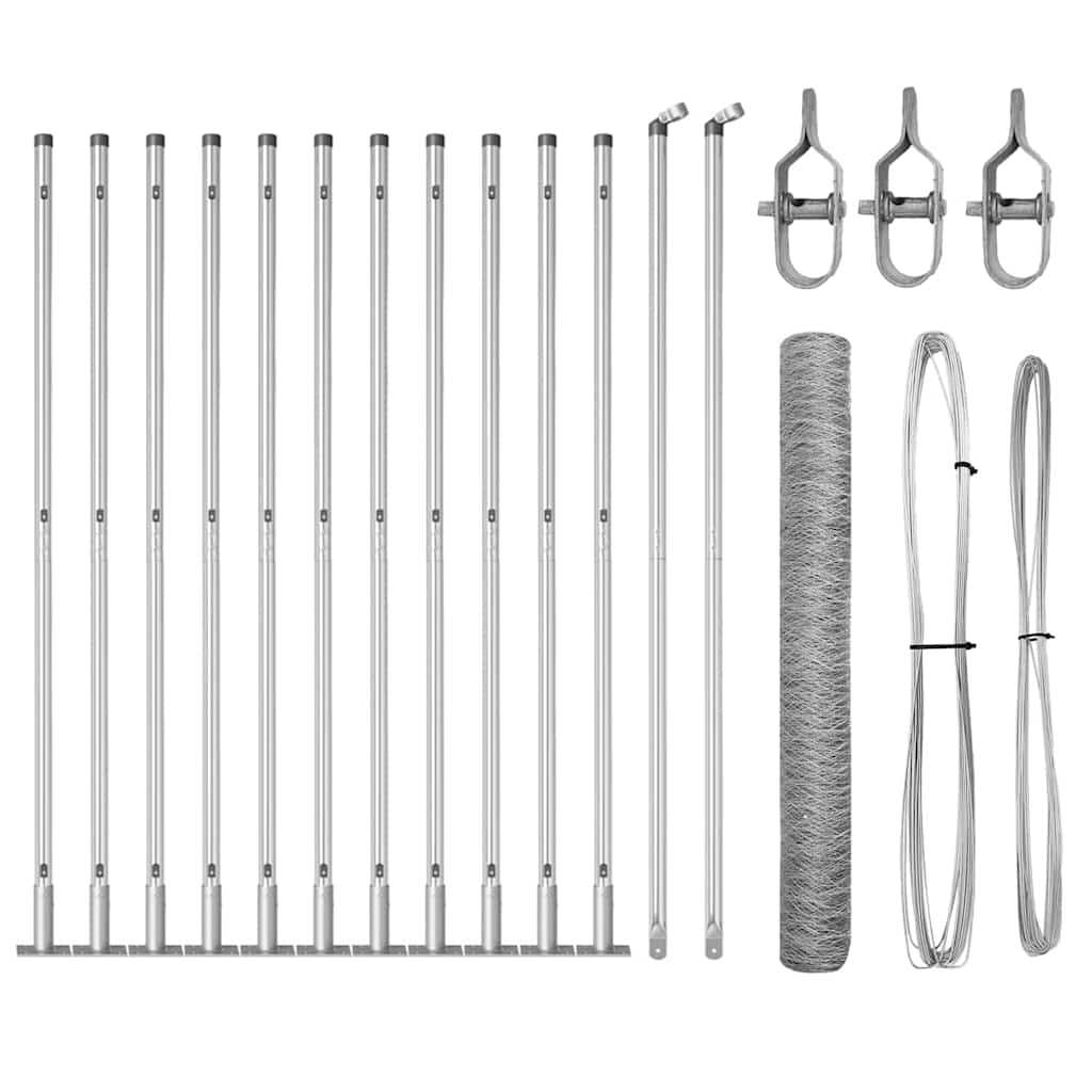 Welded Wire Fence with Concrete Base 25 x 1.2 m (W x H)