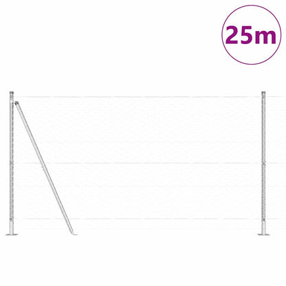 Welded Wire Fence with Concrete Base 25 x 1.2 m (W x H)