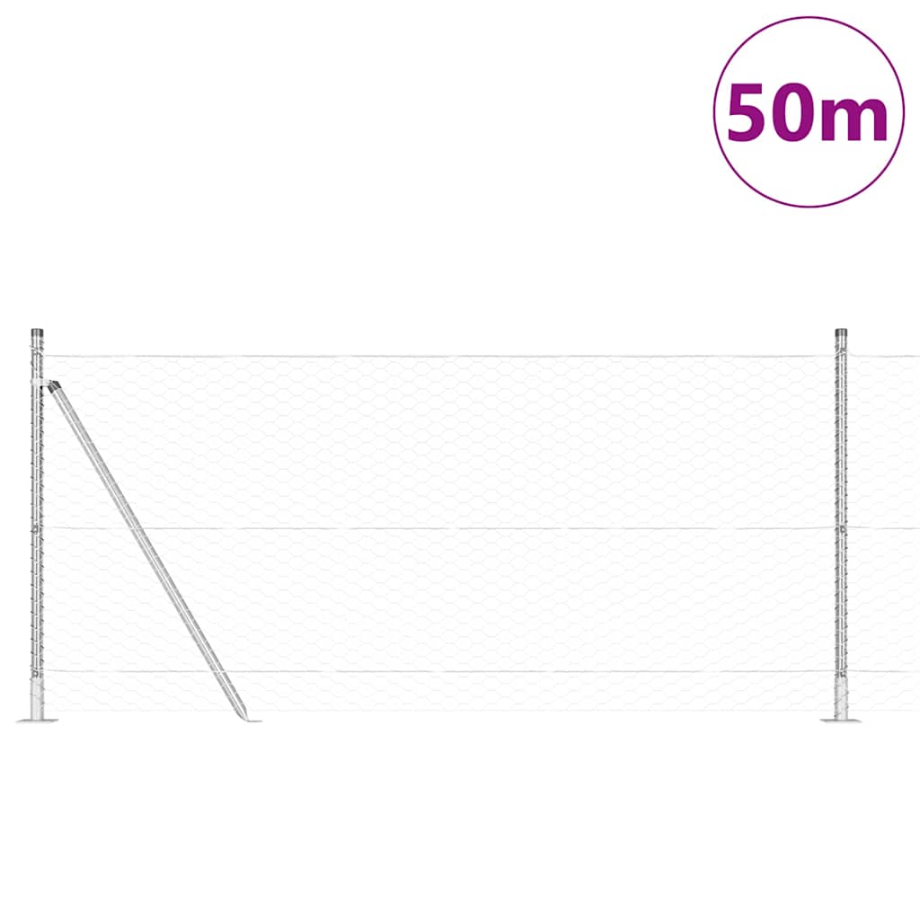 Welded Wire Fence with Concrete Base 50 x 1 m (W x H)