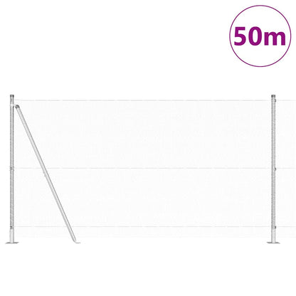 Welded Wire Fence with Concrete Base 50 x 1.2 m (W x H)