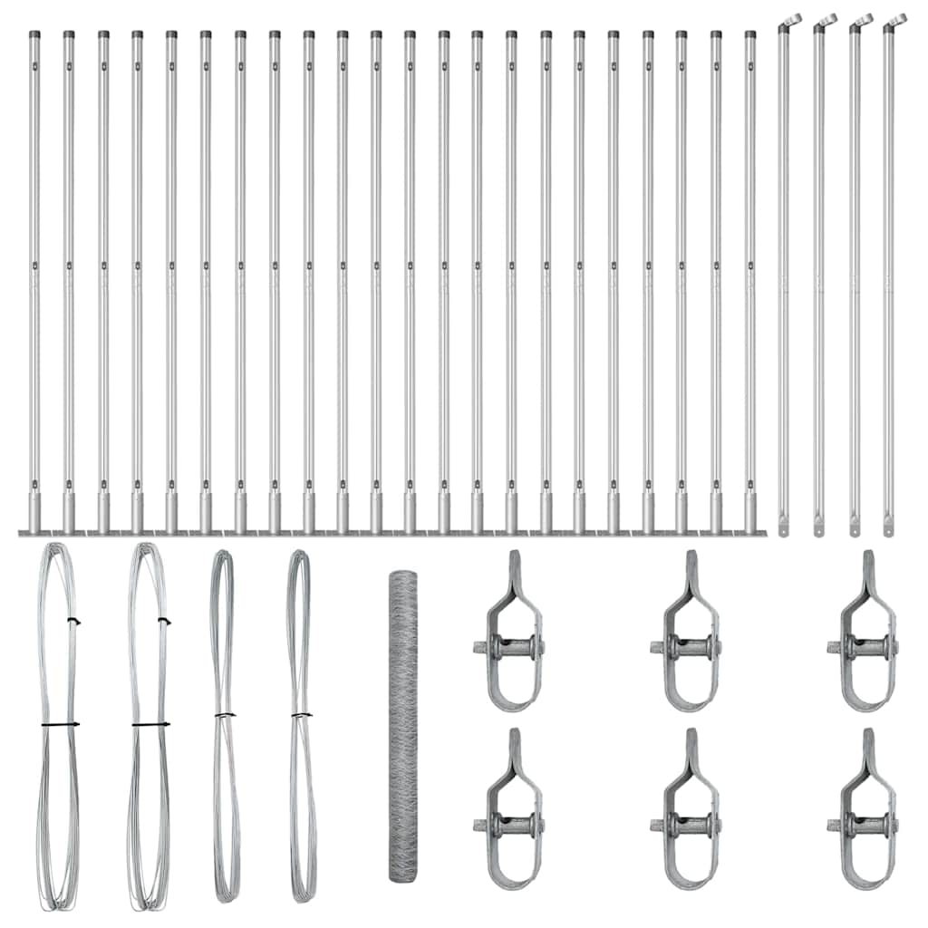 Fence Post Silver 50 x 1.6 m (36 mm mesh) Steel