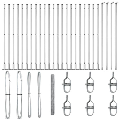 Fence Post Silver 50 x 1.6 m (36 mm mesh) Steel