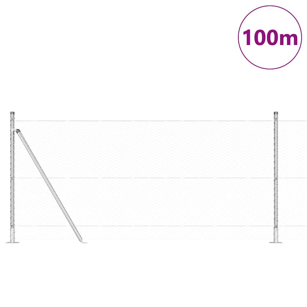 Welded Wire Fence with Concrete Base 100 x 1 m (W x H)