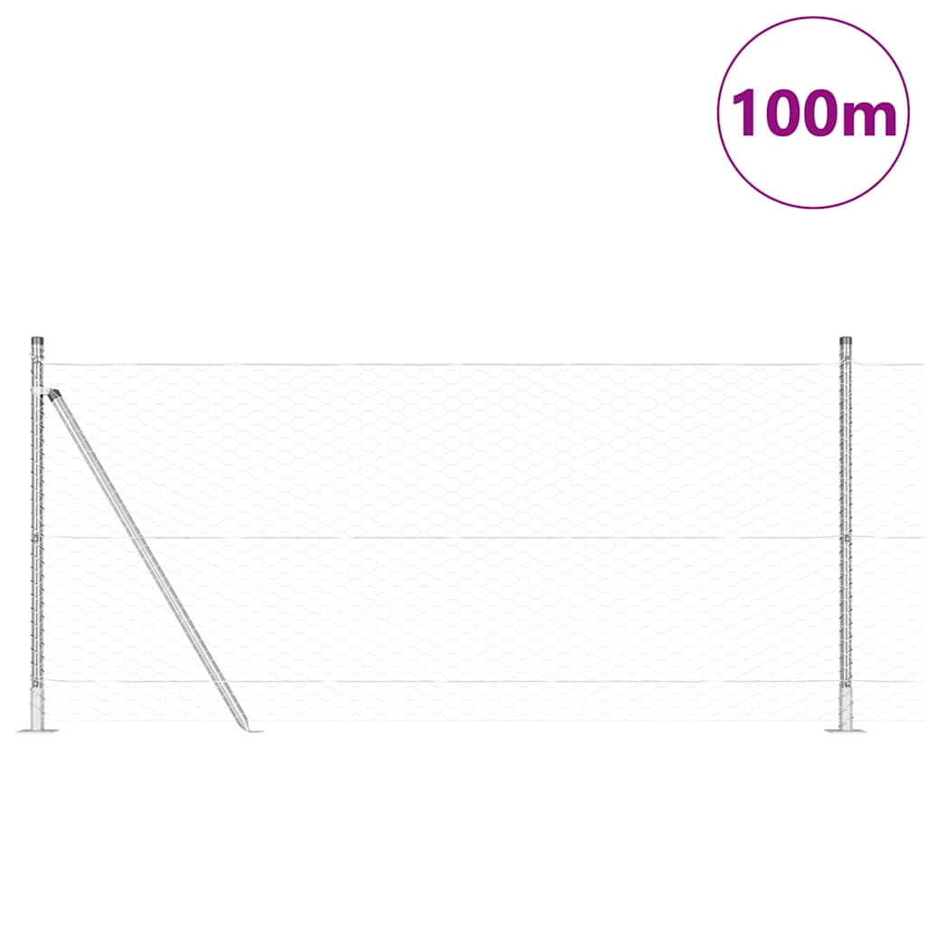 Welded Wire Fence with Concrete Base 100 x 1 m (W x H)