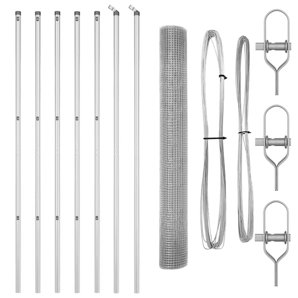 Fence Post Silver 10 x 1.4 m (16 x 16 mm mesh) Steel