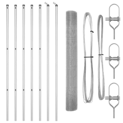 Fence Post Silver 10 x 1.4 m (19 x 19 mm mesh) Steel