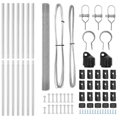 Fence Post Silver 10 x 1.6 m (12 x 12 mm mesh) Steel
