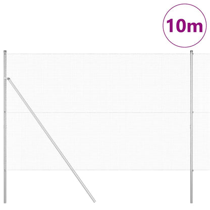 Fence Post Silver 10 x 1.6 m (12 x 12 mm mesh) Steel