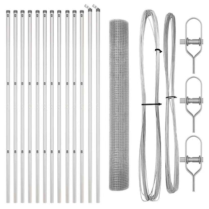 Fence Post Silver 25 x 1.4 m (16 x 16 mm mesh) Steel