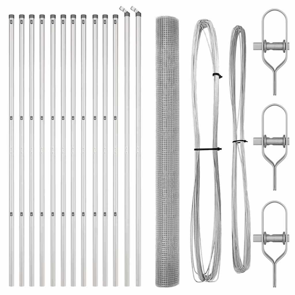 Fence Post Silver 25 x 1.6 m (16 x 16 mm mesh) Steel