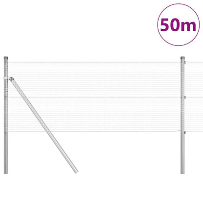 Fence Post Silver 50 x 0.6 m (16 x 16 mm mesh) Steel