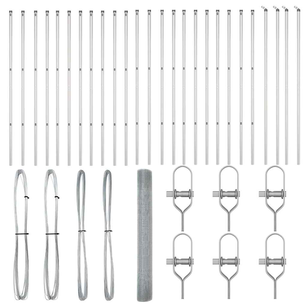 Fence Post Silver 50 x 1.2 m (19 x 19 mm mesh) Steel